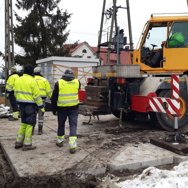 Mizerów Średni Dwór budowa stacji trafo